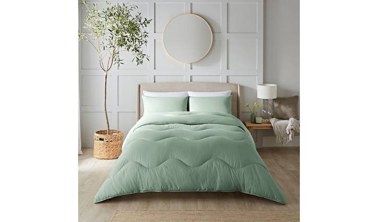 Night Lark Seersucker Coverless 4.5 Tog Duvet Set - Double