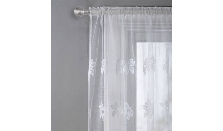 Argos Home Leaf Net Pencil Pleat Curtain