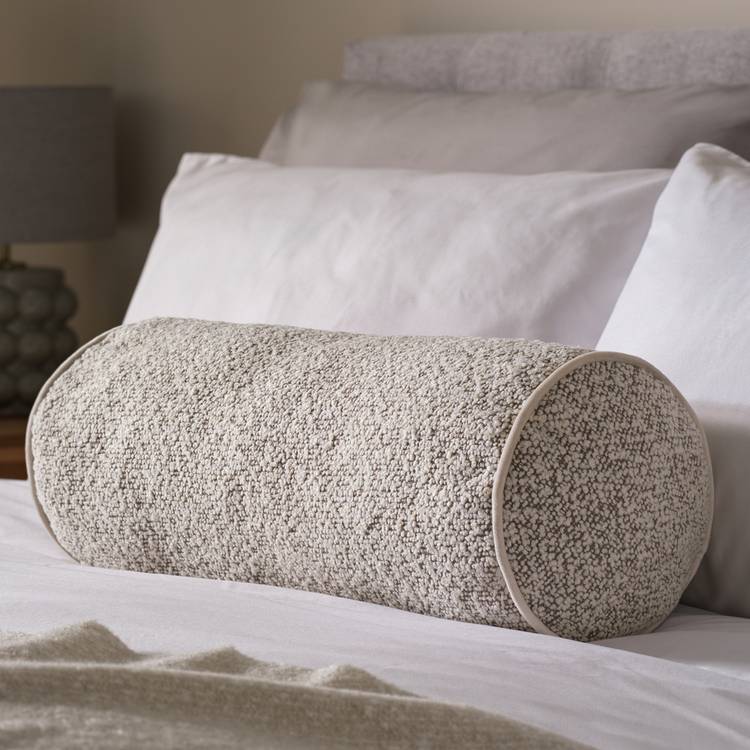 Habitat Boucle Bolster Cushion - Ivory - 50x20cm 0
