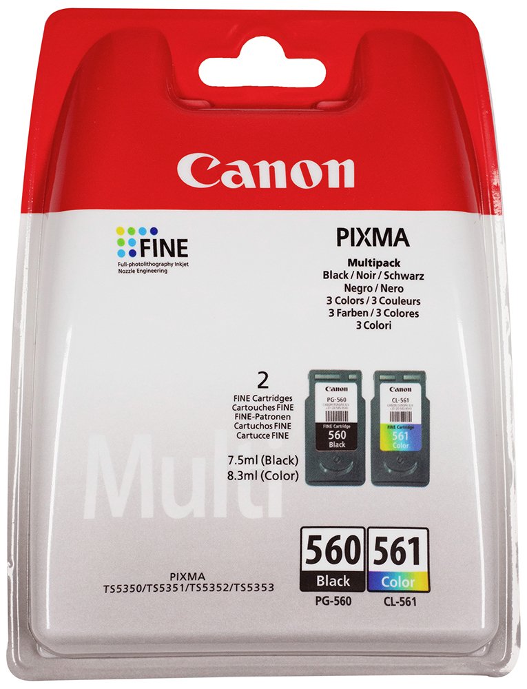 Canon PG-560 & CL-561 Ink Cartridges - Black & Colour