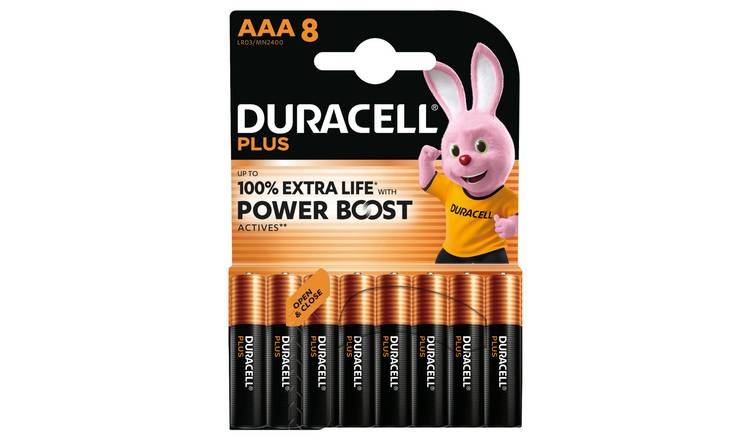 Duarcell Plus Powerboost AAA Batteries - Pack of 8