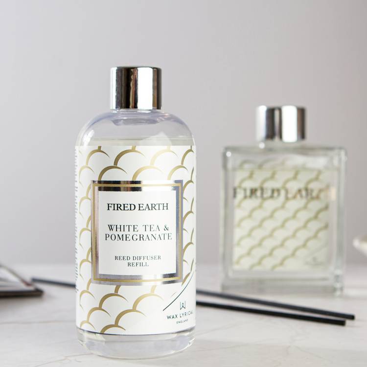 Fired Earth Reed Diffuser Refill  - White Tea & Pomegranate 0