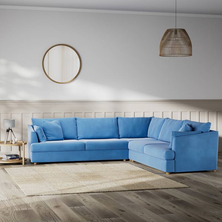 Habitat Holmfirth Reversible Corner Sofa - Sky Blue 0