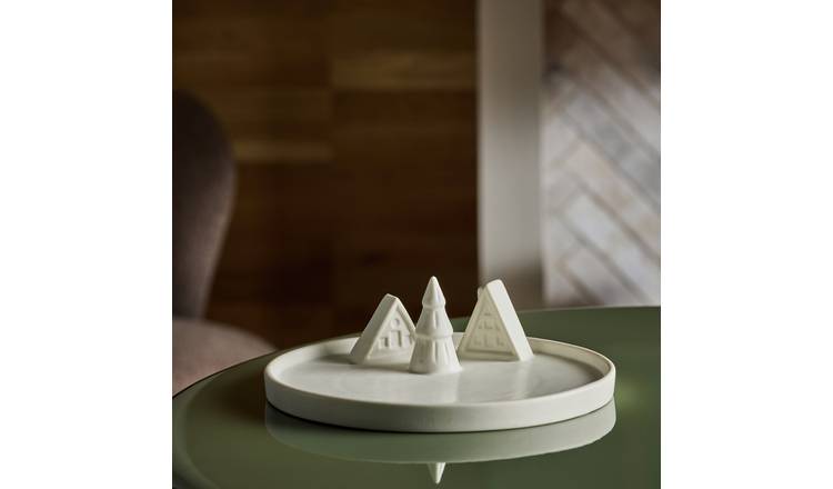 Habitat Houses Trinket Ceramic Tray - White