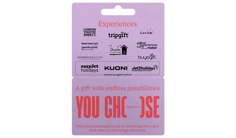 You Choose Experiences 30 GBP Gift Card