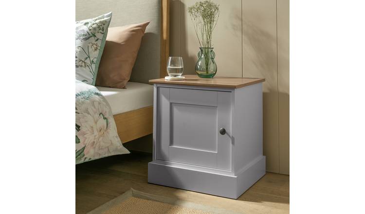Argos Home Winchester Set of 2 Bedside Table - Grey