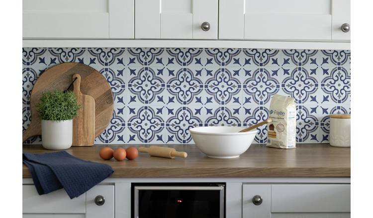 D-C-Fix Self Adhesive Wall Tiles - Blue