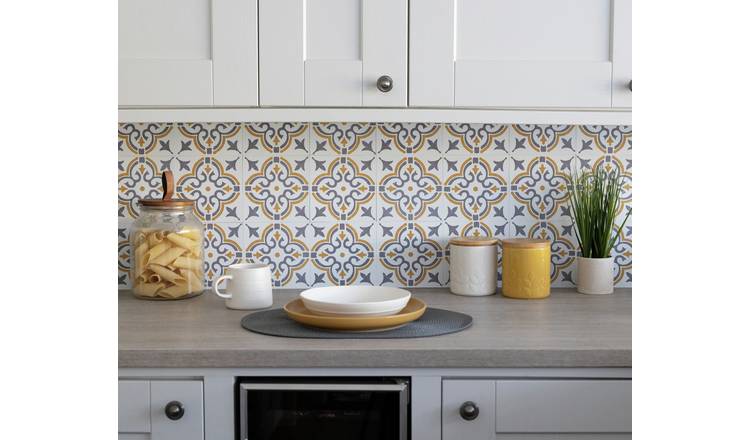 D-C-Fix Jamila Gold Peel & Stick Wall Tiles 15cm X 15cm 3Pk