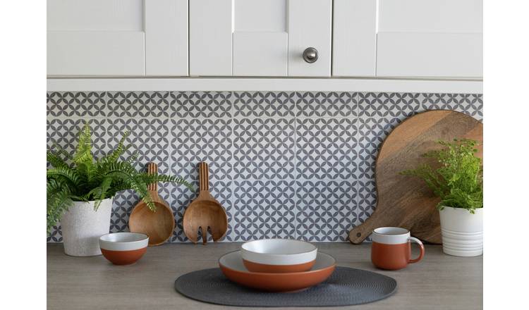 D-C-Fix Amira Grey Self-Adhesive Wall Tiles 15cm X 15cm 3Pk