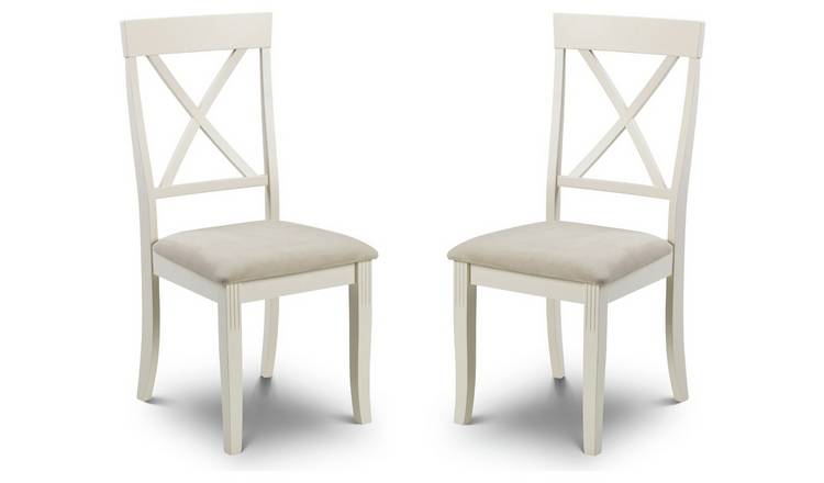 Julian Bowen Davenport Pair of Dining Chair - Ivory