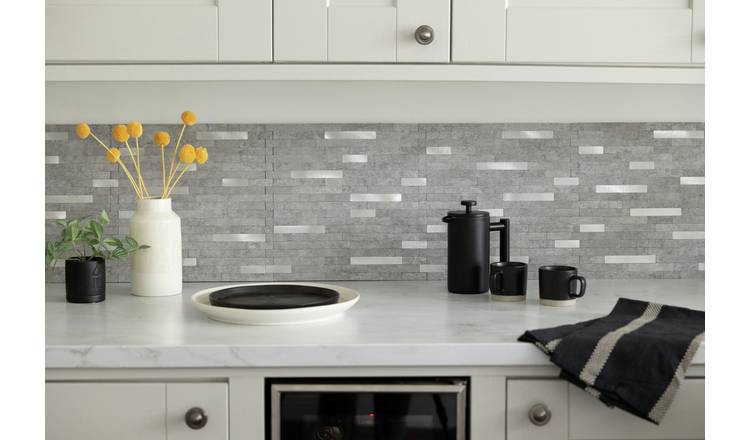 D-C-Fix Metal Stone Self Adhesive Wall Tiles