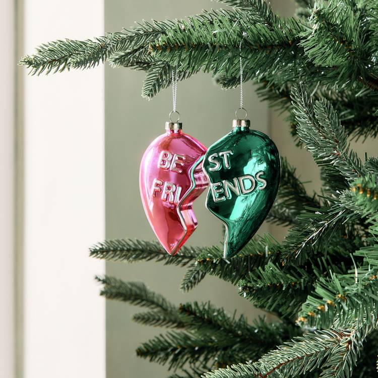 Habitat Single Best Friends Heart Christmas Ornaments 0