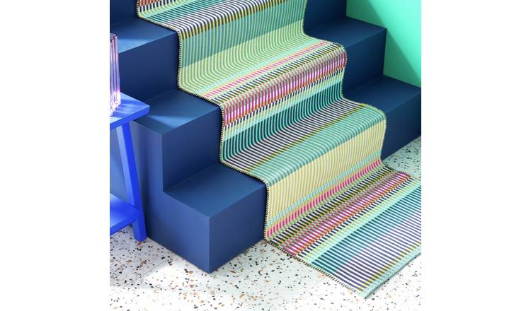 Margo Selby Buster Green Flatweave Runner - 66x200cm