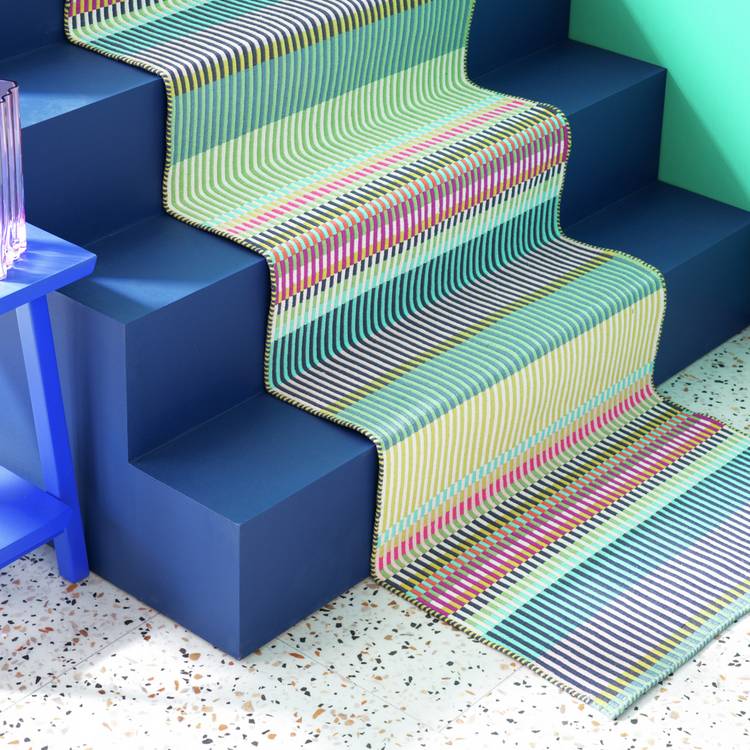 Margo Selby Buster Green Flatweave Runner - 66x200cm 0