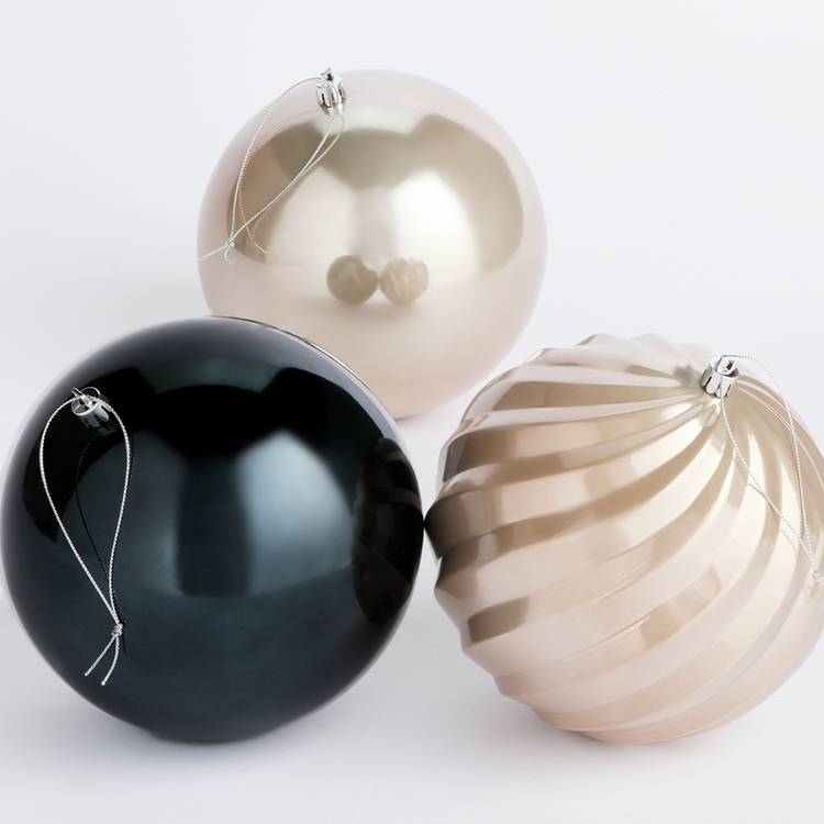 Habitat Pack of 9 Shatterproof Baubles - Blue and Gold 0