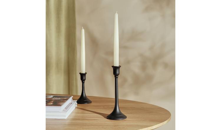 Habitat Metal Candle Stick - Black
