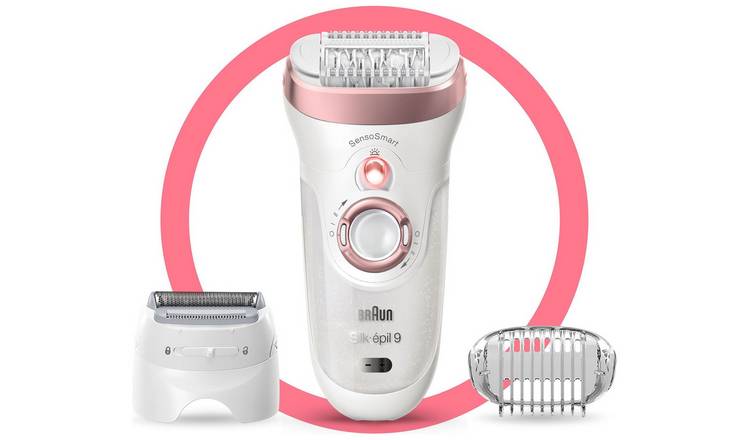 Braun Epilator Silk-épil 9 9-720, Hair Removal for Women, Wet