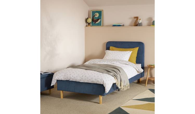 Habitat Arden Single Fabric Bed Frame - Blue