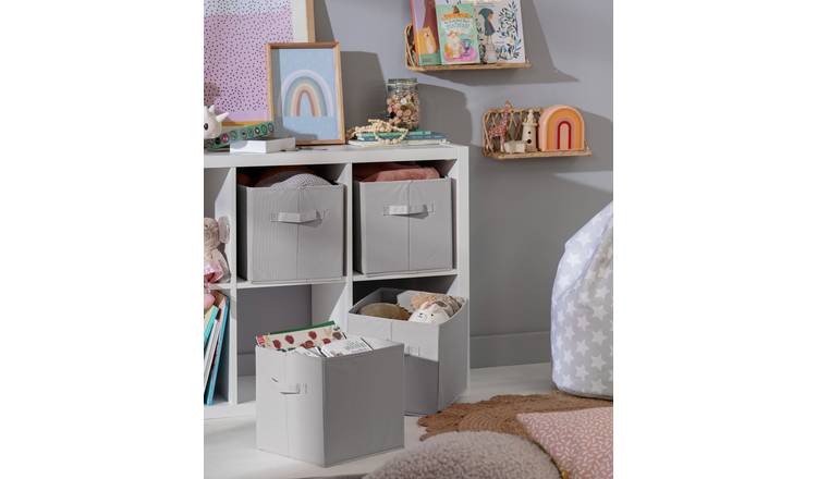 Argos Home Set of 4 Kids Boxes - Grey