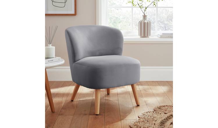 GFW Evie Velvet Accent Chair - Silver