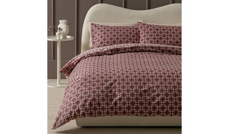 Habitat Geo Trellis Pink Bedding Set - Double