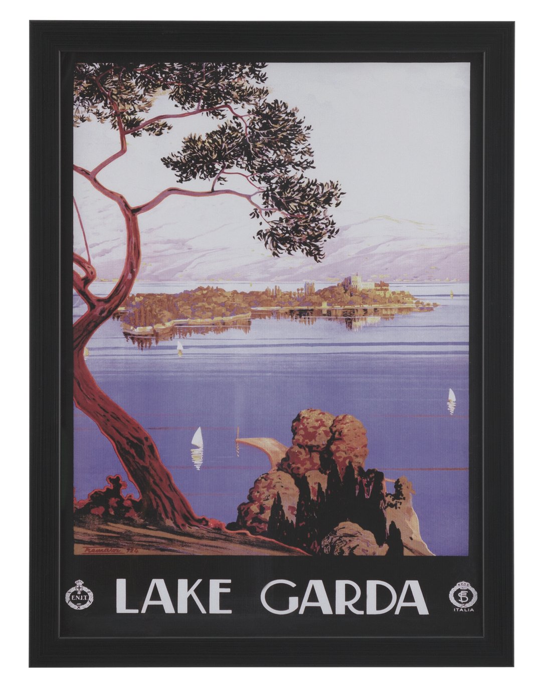 The Art Group Piddix Vintage Lake Garda Framed Print Review