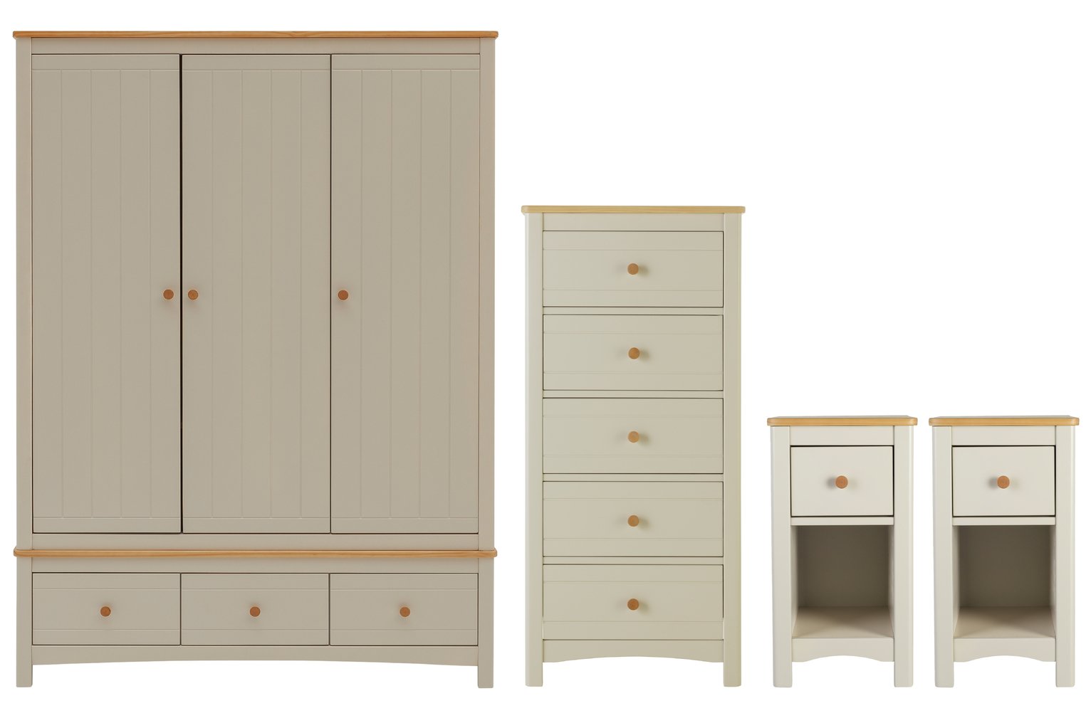 Argos Home Bournemouth 4 Piece 3 Dr Wardrobe Set -Light Grey Review