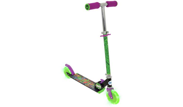 Turtles Kids Foldable 2 Wheel Scooter with Light Up Wheels