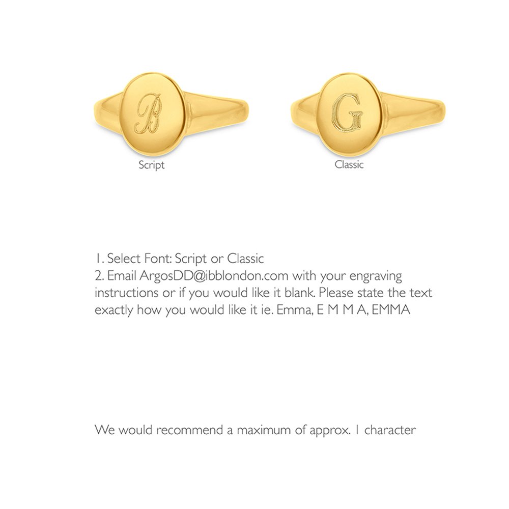 9ct Gold Plated Personalised Oval Signet Ring Review