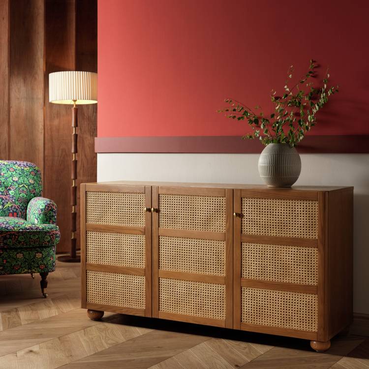 Habitat x Morris & Co. Perton 3 Door Oak Sideboard 0