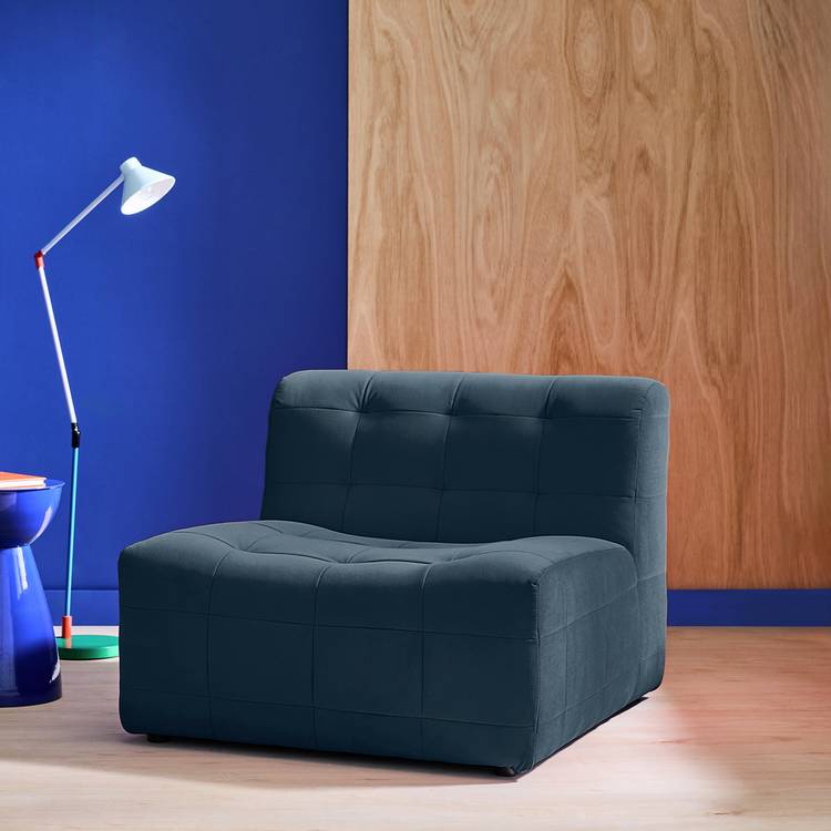 Habitat Archive Velvet Chair - Blue 0