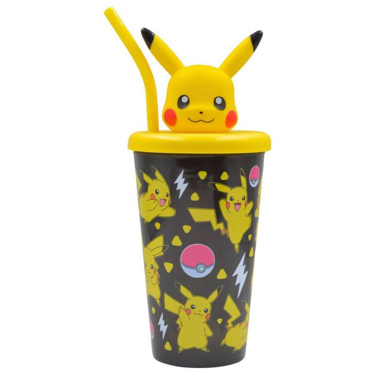 Hox Pokémon 3D Pikachu Black & Yellow Travel Tumbler - 450ml 0