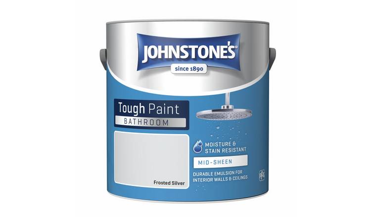 Johnstone's Bathroom Tough Paint Frosted Silver 2.5L