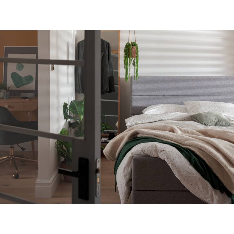 Argos Home Costa Fabric Double Ottoman Bed Frame - Grey 0