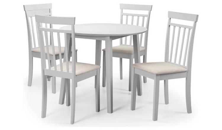 Julian Bowen Coast Grey Dining Table & 4 Grey Chairs