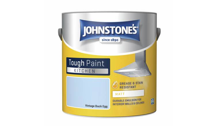 Johnstone's Kitchen Matt Paint Vintage Duck Egg 2.5L - Blue