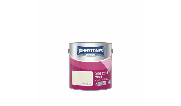 Johnstone's One Coat Matt Paint 2.5L - Antique Cream