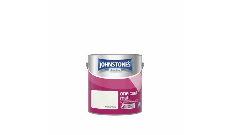 Johnstones Antique White One Coat Matt Emulsion Paint 2.5L