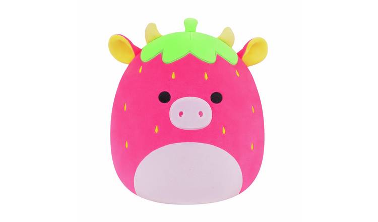Squishmallows 12 Inch Cleary Hot Pink Cow Soft Toy