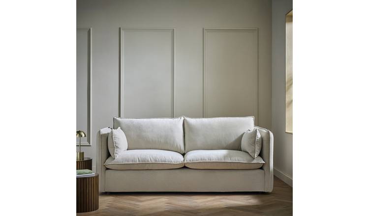 Habitat Willow Fabric 3 Seater Sofa - Natural