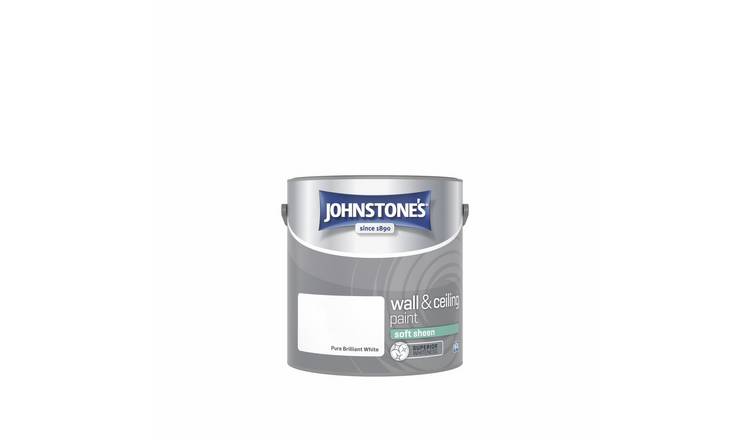 Johnstone's Soft Sheen Pure Brilliant White Paint 2.5L
