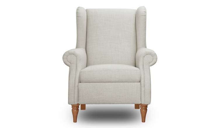 Buy Argos Home Argyll Fabric High Back Chair - Cream | Armchairs and