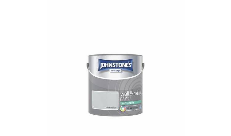 Johnstone's Frosted Silver Soft Sheen Paint 2.5L - Grey