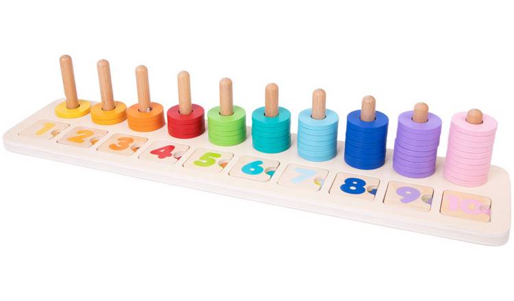 Chad Valley L&D Wooden Number & Blocks Counter Set