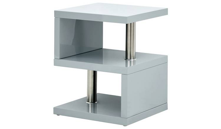 Buy Polar Side Table Grey Gloss Side tables Argos