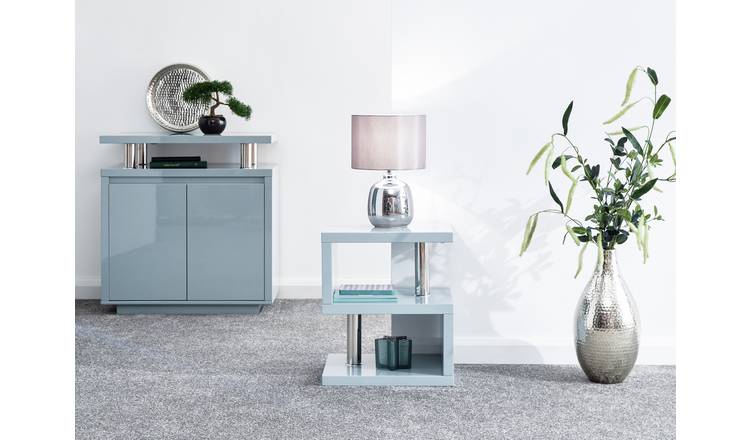 Grey gloss hot sale lamp table