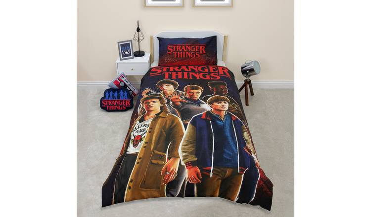 Stranger Things Black & White Kids Bedding Set - Single