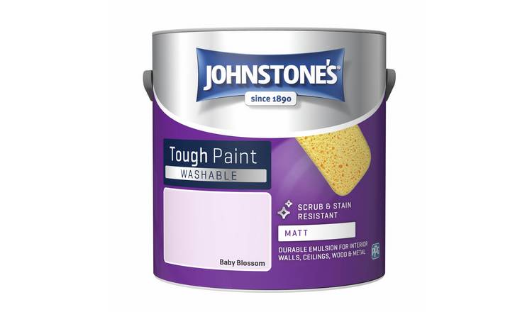 Johnstone's Washable Matt Tough Paint Baby Blossom - 2.5L