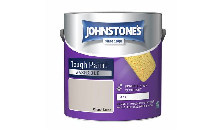 Johnstone's Washable Matt Paint Chapel Stone 2.5L - Grey