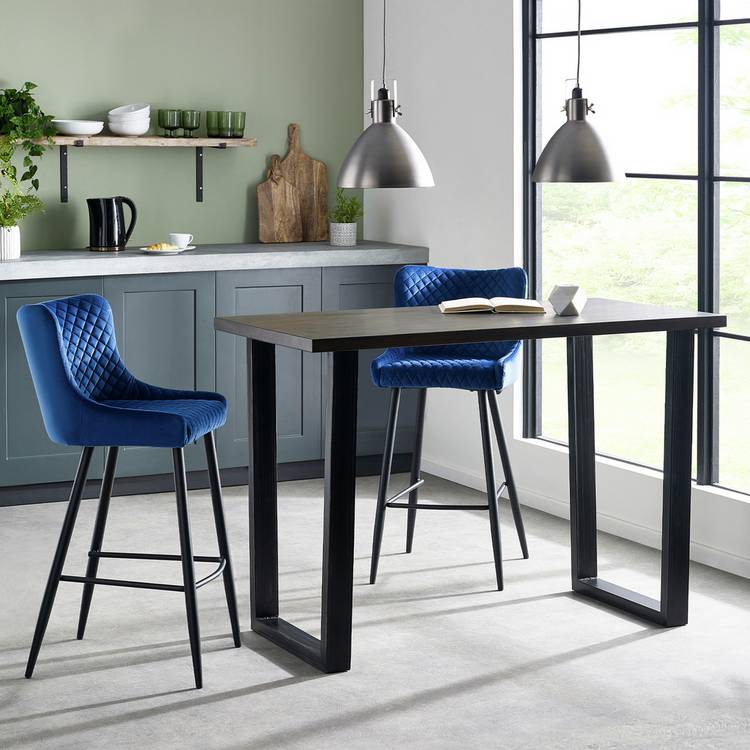 Julian Bowen Brooklyn 2 Seater Bar Table - Dark Oak 0